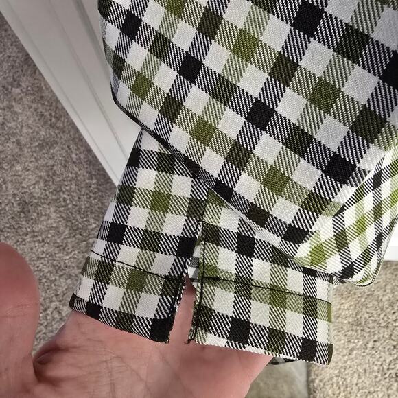 Men's Sub 70 Seventy Green & Black Check Golf Pants Trousers - Size 36 - Picture 5 of 9